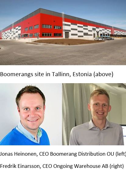 Jonas Heinonen, CEO at Boomerang and Fredrik Einarsson, CEO at Ongoing Warehouse.